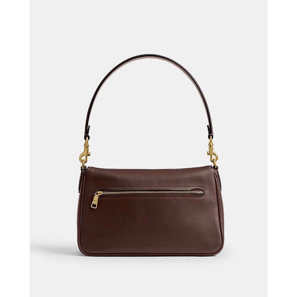 Coach Brown Leather Shoulder Bag with Gold Hardware - Picture 3 of 14